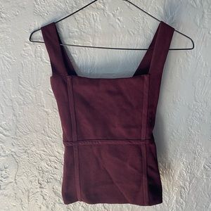 Zara Burgundy Corset Top